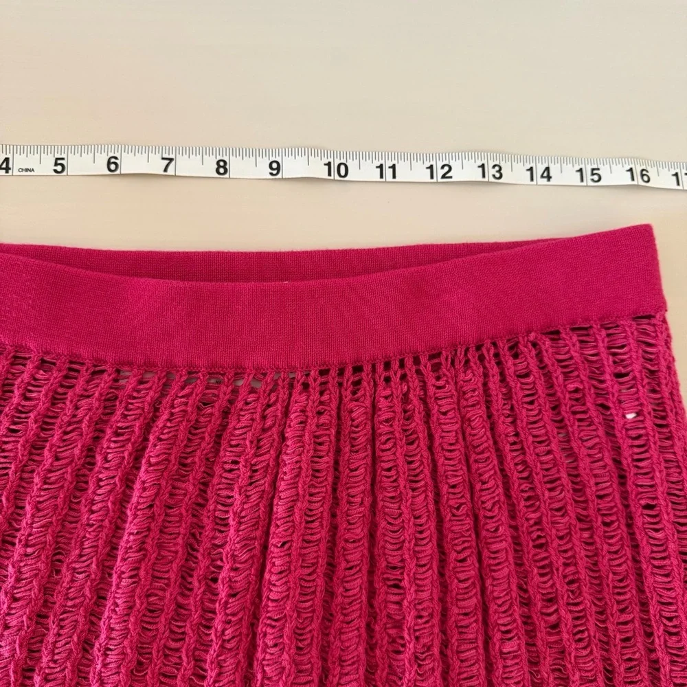 Free People 2 piece Crop Tank and Midi Skirt Sweater set Pink Size XL NWOT - Picture 11 of 12